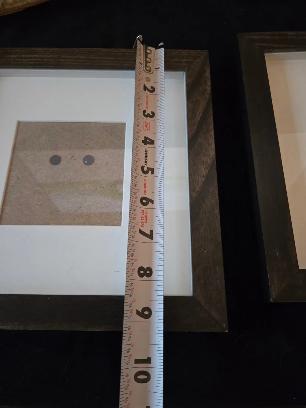 8x8 Wooden Picture Frame Set - Black With Glass
